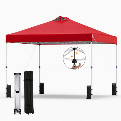 10 x 10 Feet Outdoor Commercial Pop Up Canopy Tent, Red Canopies at Gallery Canada