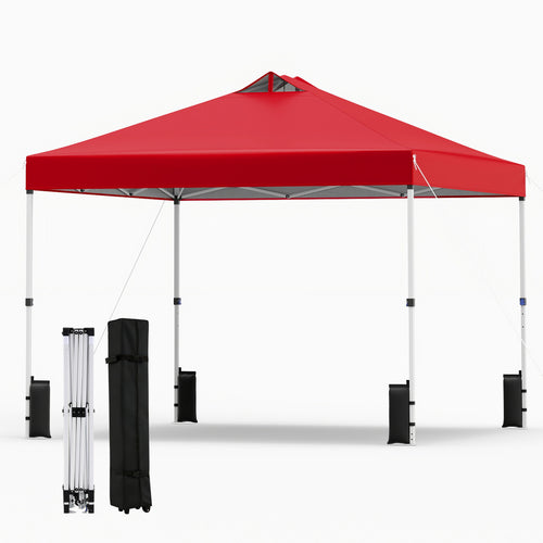 10 x 10 Feet Outdoor Commercial Pop Up Canopy Tent, Red