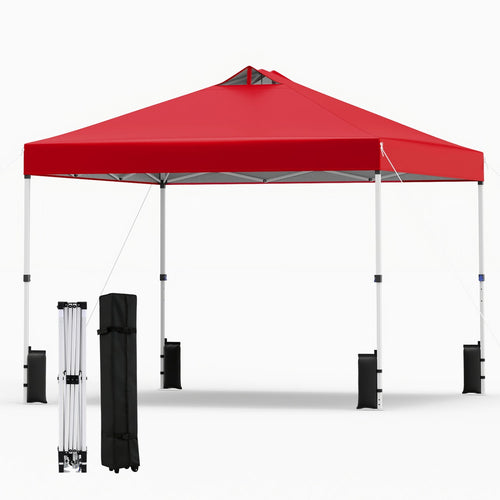 10 x 10 Feet Outdoor Commercial Pop Up Canopy Tent, Red
