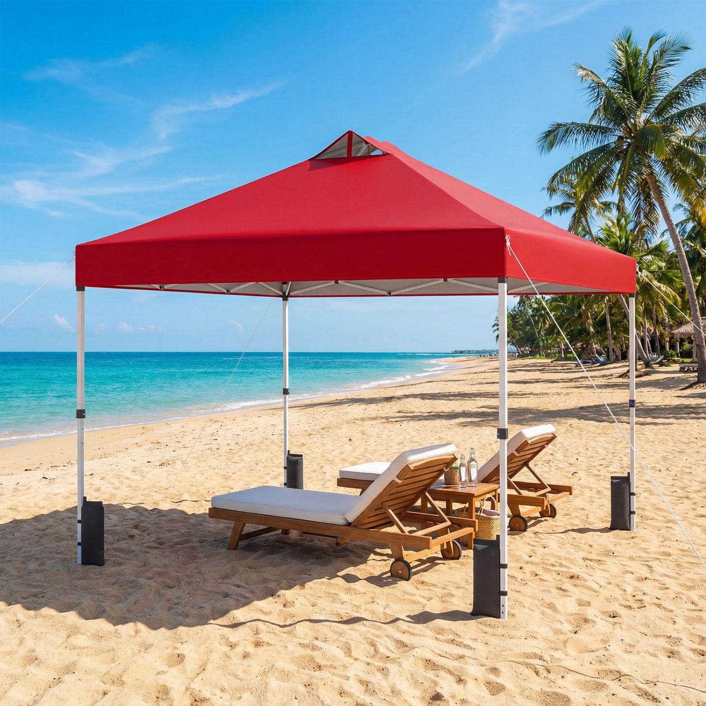 10 x 10 Feet Outdoor Commercial Pop Up Canopy Tent, Red Canopies at Gallery Canada