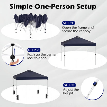 10x10 Feet Outdoor Commercial Pop Up Canopy Tent, Blue Canopies at Gallery Canada