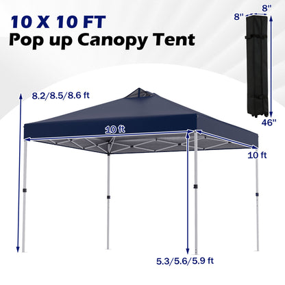 10x10 Feet Outdoor Commercial Pop Up Canopy Tent, Blue Canopies at Gallery Canada