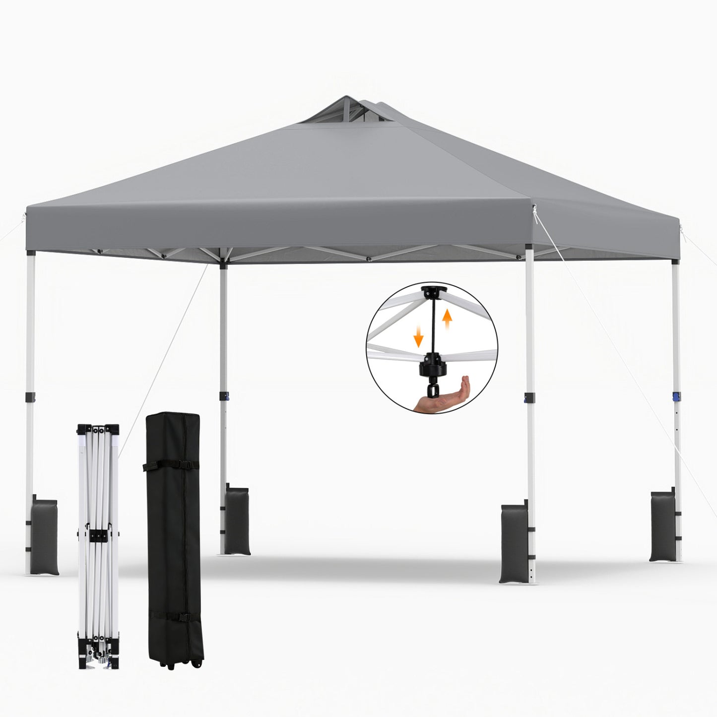 10x10 Feet Outdoor Commercial Pop Up Canopy Tent, Gray Canopies at Gallery Canada
