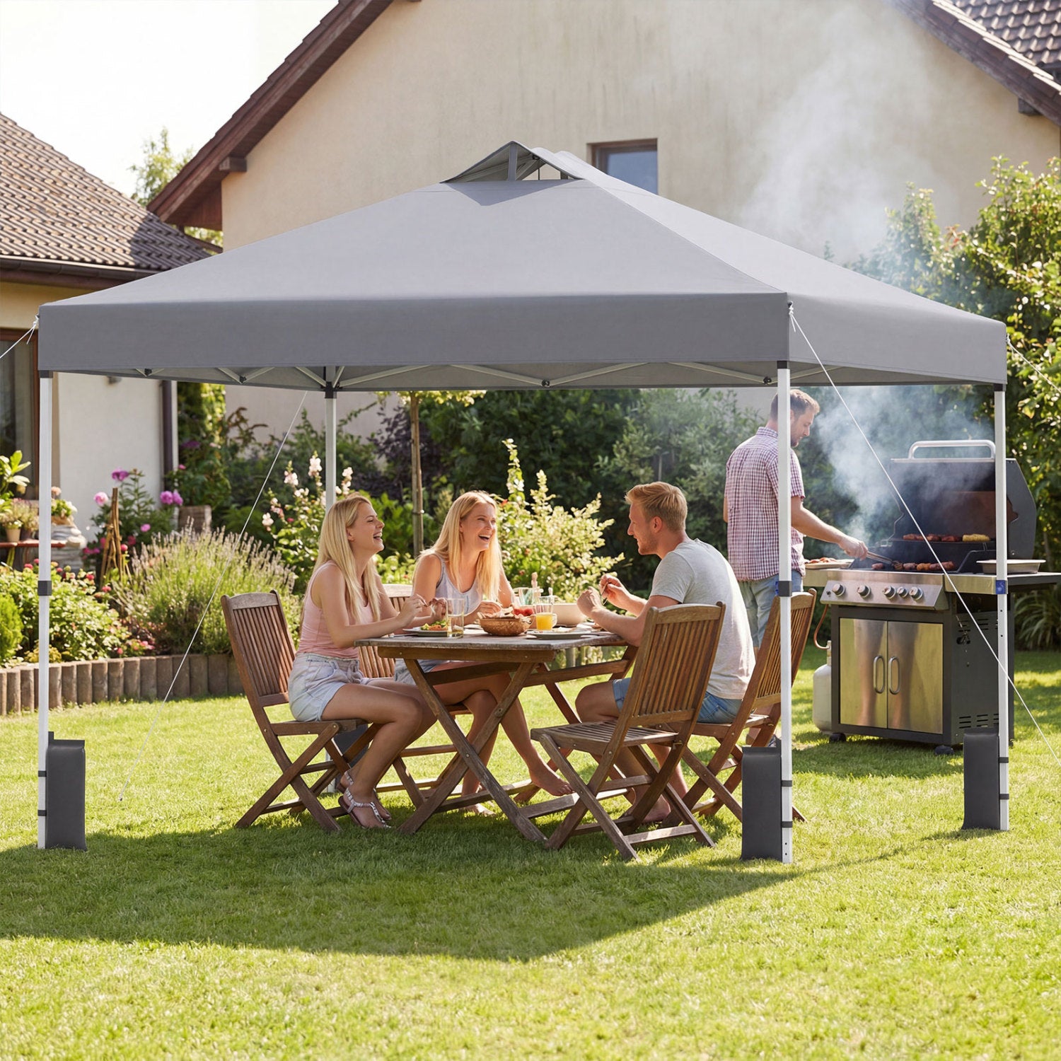 10x10 Feet Outdoor Commercial Pop Up Canopy Tent, Gray Canopies at Gallery Canada