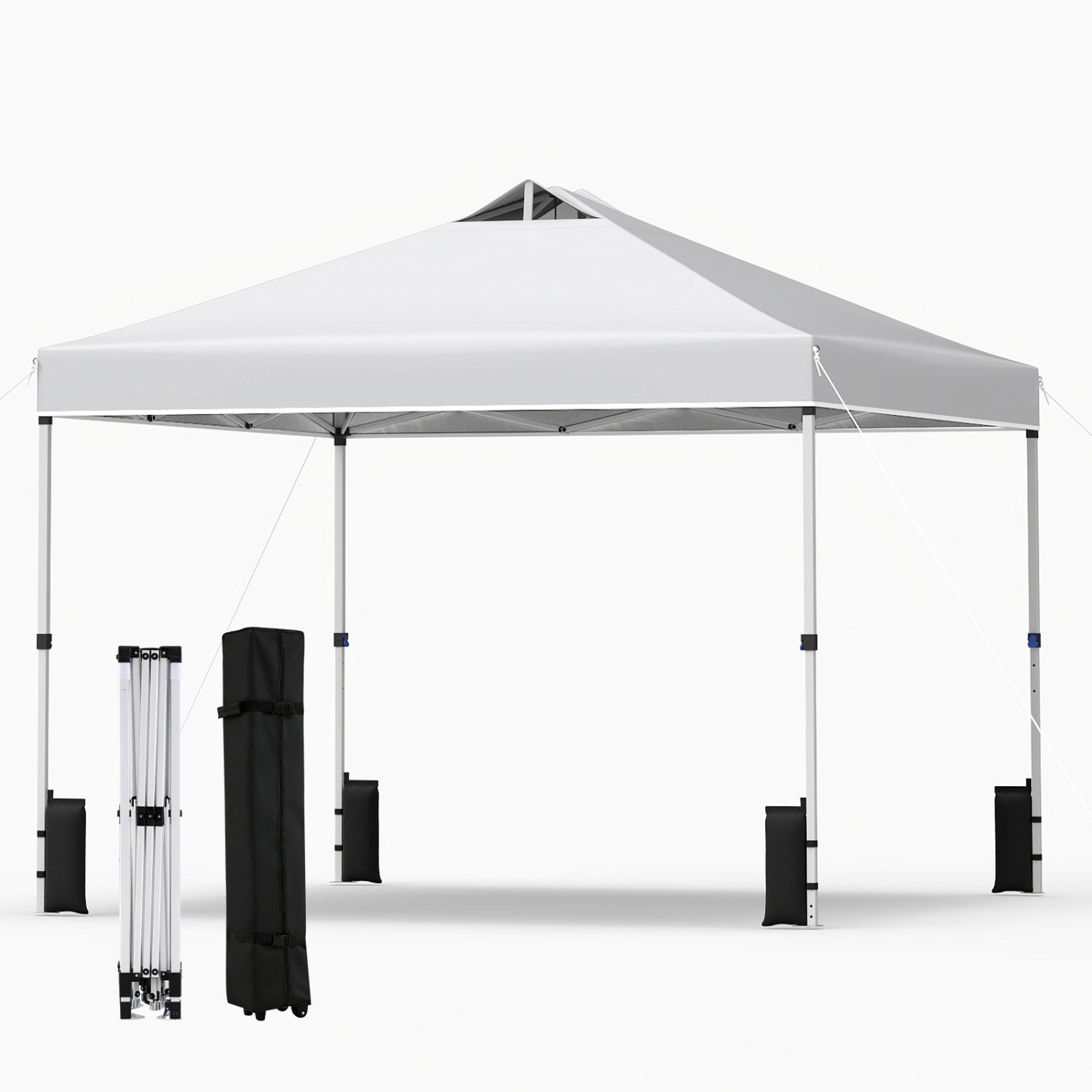 10 x 10 Feet Outdoor Commercial Pop Up Canopy Tent, White Canopies at Gallery Canada