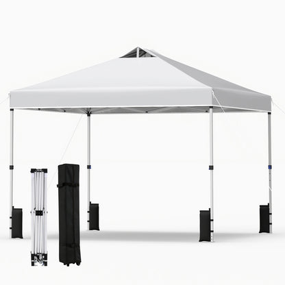 10 x 10 Feet Outdoor Commercial Pop Up Canopy Tent, White Canopies at Gallery Canada