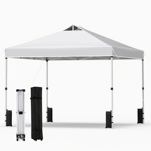 10 x 10 Feet Outdoor Commercial Pop Up Canopy Tent, White