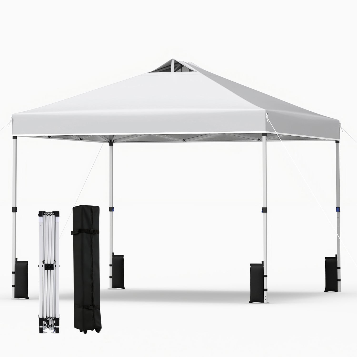 10 x 10 Feet Outdoor Commercial Pop Up Canopy Tent, White Canopies at Gallery Canada
