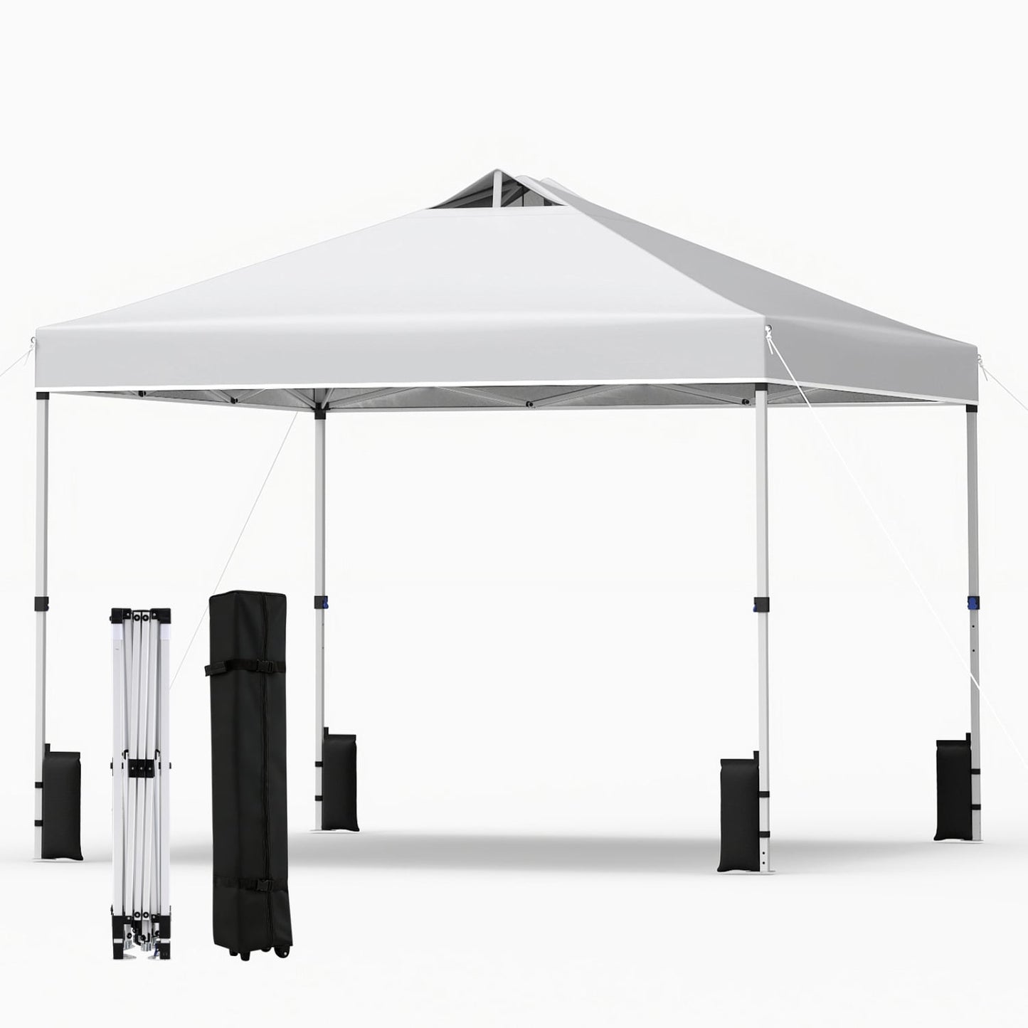 10 x 10 Feet Outdoor Commercial Pop Up Canopy Tent, White Canopies at Gallery Canada