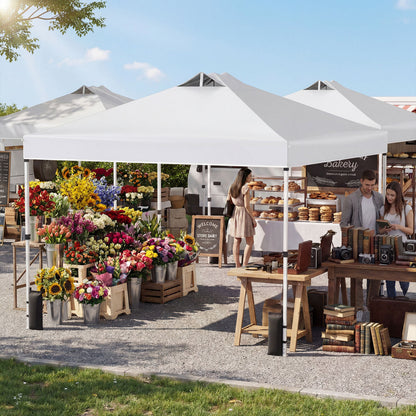 10 x 10 Feet Outdoor Commercial Pop Up Canopy Tent, White Canopies at Gallery Canada
