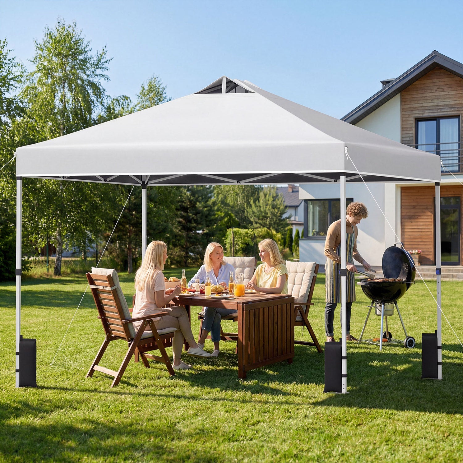 10 x 10 Feet Outdoor Commercial Pop Up Canopy Tent, White Canopies at Gallery Canada