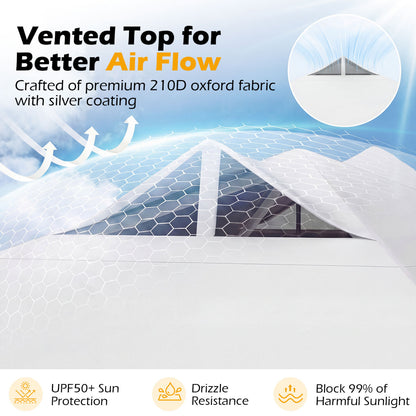 10 x 10 Feet Outdoor Commercial Pop Up Canopy Tent, White Canopies at Gallery Canada