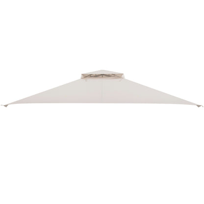 10 x 12 Feet Gazebo Replacement Top, Air Vent, Drainage Holes, Beige Gazebos Beige at Gallery Canada