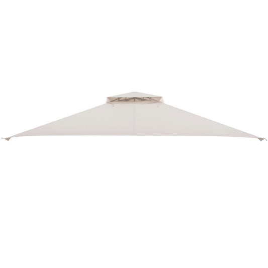 10 x 12 Feet Gazebo Replacement Top, Air Vent, Drainage Holes, Beige Gazebos Beige at Gallery Canada
