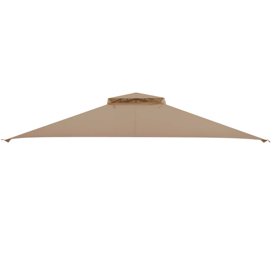 10 x 12 Feet Gazebo Top, Air Vent, Drainage Holes, Brown Gazebos Brown at Gallery Canada