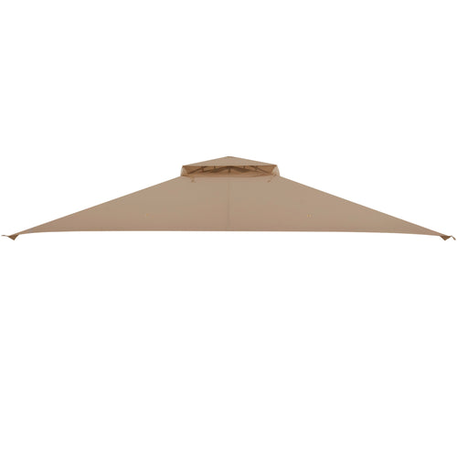 10 x 12 Feet Gazebo Top, Air Vent, Drainage Holes, Brown