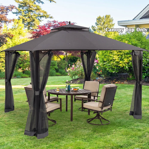 10 X 12 Ft Gazebo Replacement Top, Gray