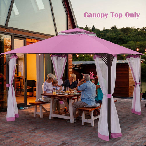10 x 12 Feet Gazebo Replacement Top, Pink