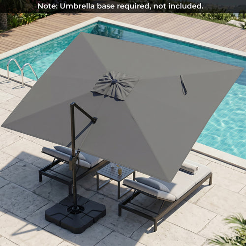10x13 Ft Cantilever Patio Umbrella, Gray