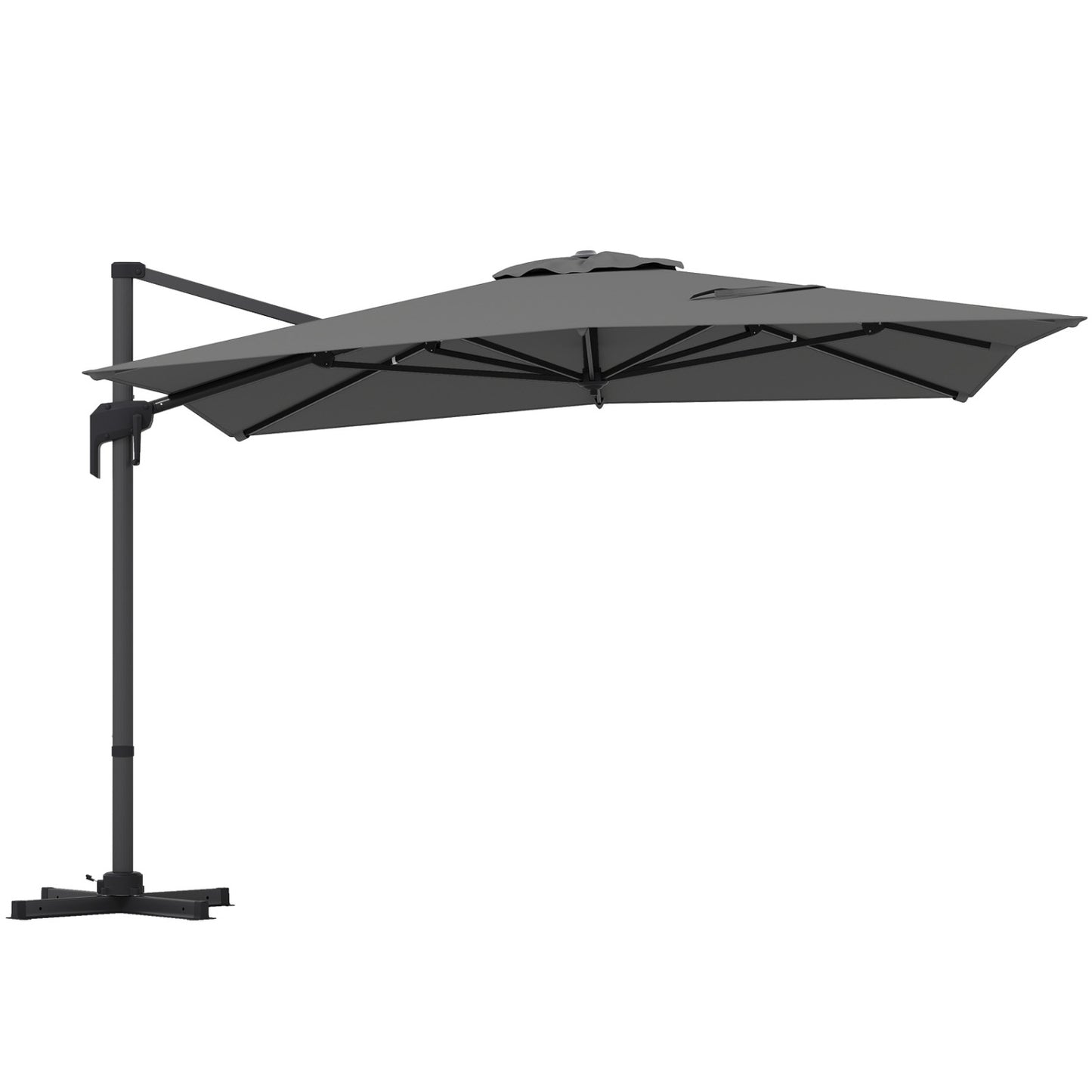 10x13 Ft Cantilever Patio Umbrella, Gray
