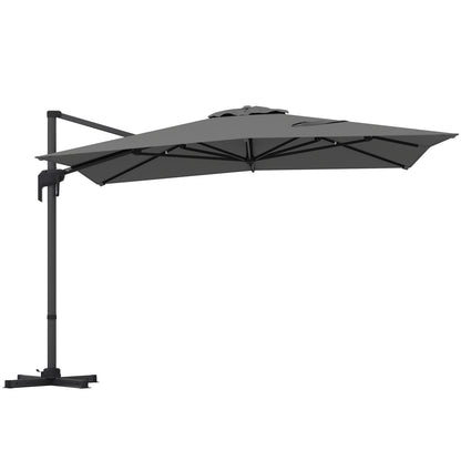 10x13 Ft Cantilever Patio Umbrella, Gray