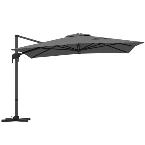 10x13 Ft Cantilever Patio Umbrella, Gray