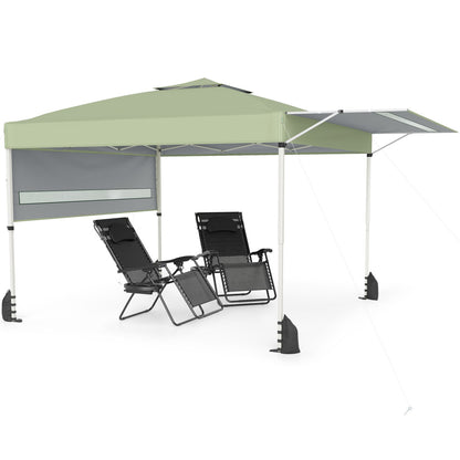 10x17 Feet Pop Up Canopy Tent, Dual Adjustable Awnings, Green Tents at Gallery Canada