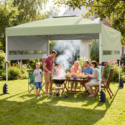 10x17 Feet Pop Up Canopy Tent, Dual Adjustable Awnings, Green Tents at Gallery Canada