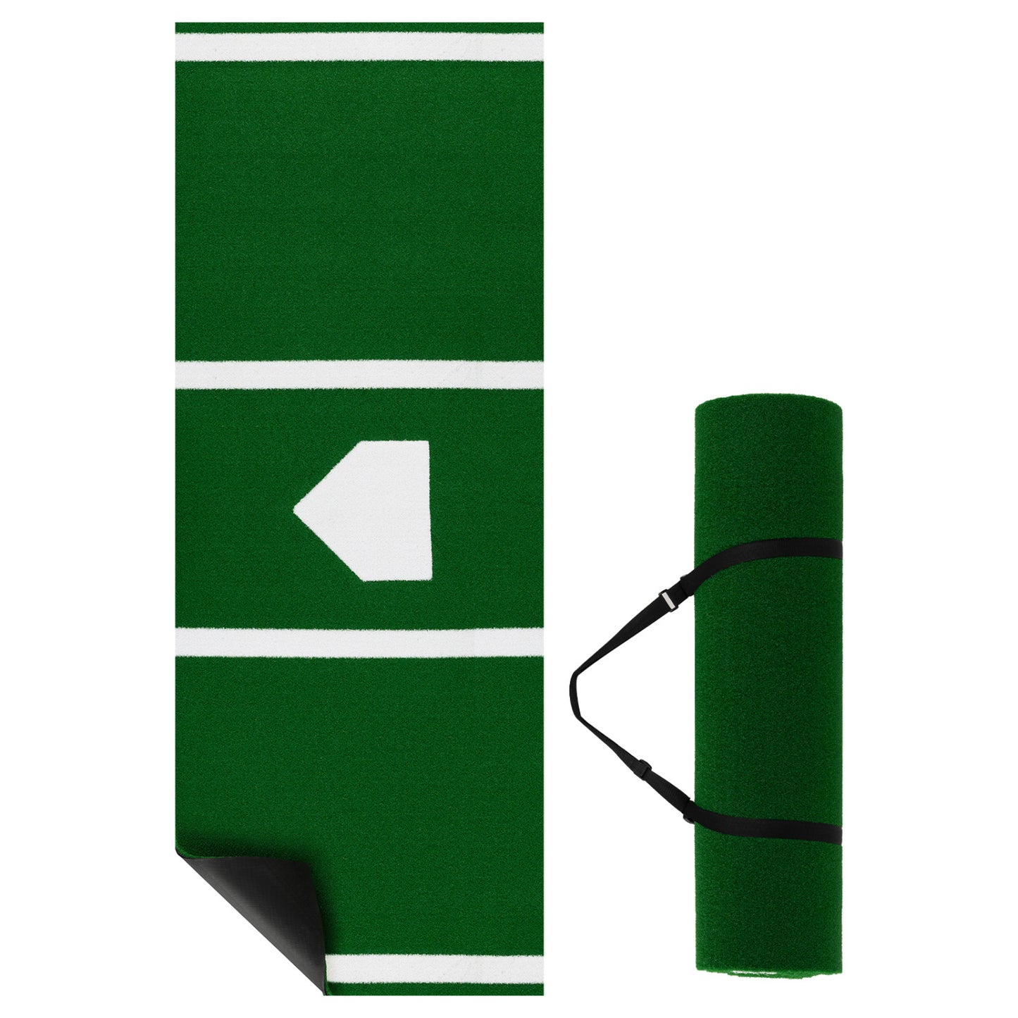 10 x 3.8 ft Baseball Softball Hitting Mat, Home Plate, Green Golf at Gallery Canada