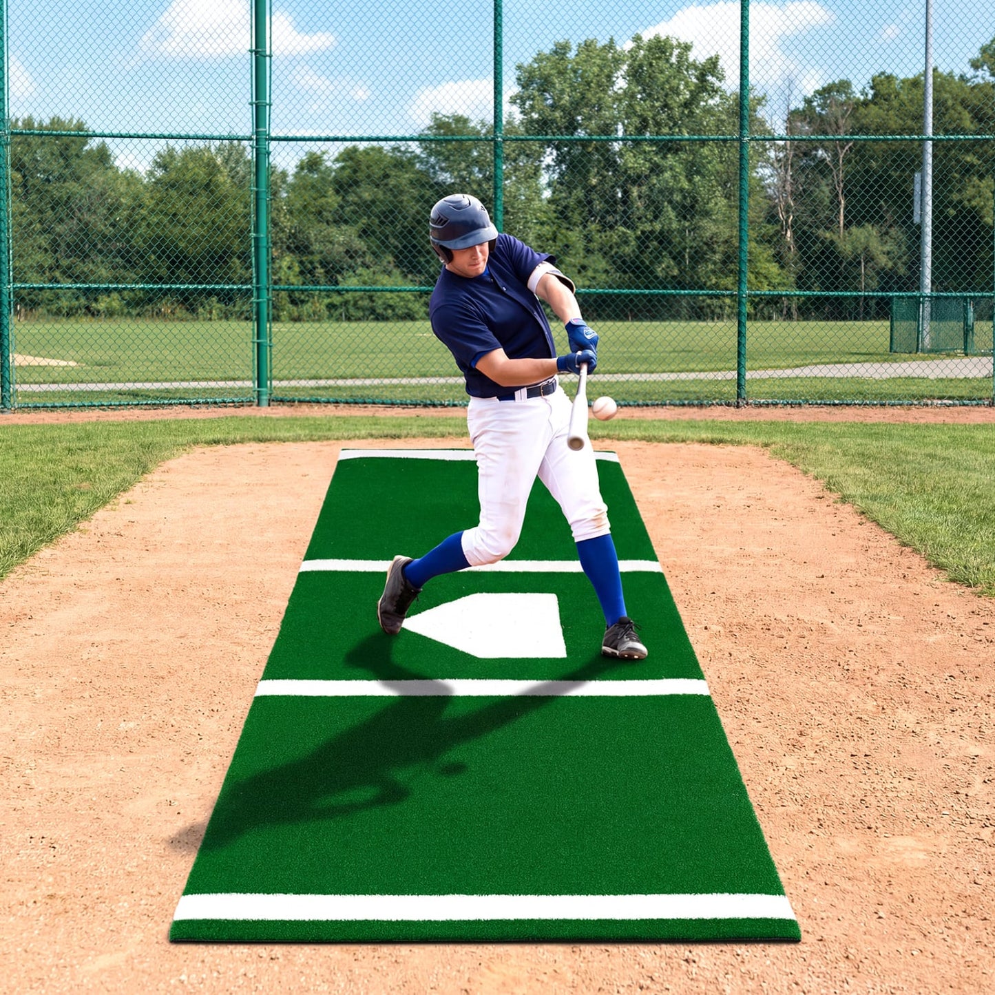 10 x 3.8 ft Baseball Softball Hitting Mat, Home Plate, Green Golf at Gallery Canada