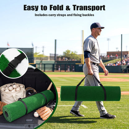 10 x 3.8 ft Baseball Softball Hitting Mat, Home Plate, Green Golf at Gallery Canada