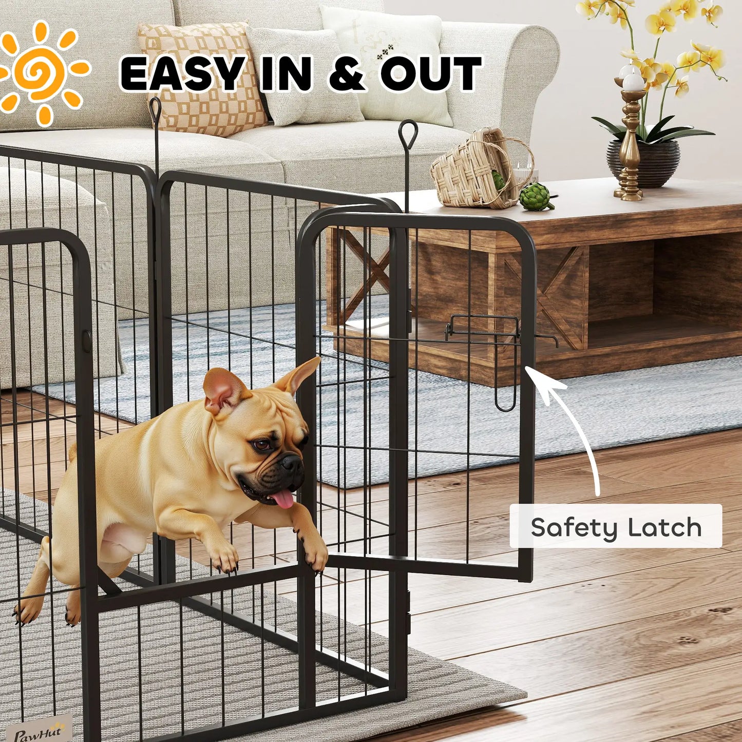 24" Dog Playpen, Portable Foldable 8 Panels, Indoor Outdoor Houses, Kennels & Pens at Gallery Canada