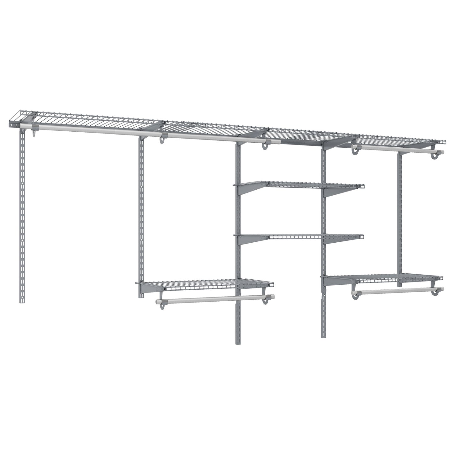 4-8 Feet Closet Organizers and Storage System with Hanging Rod for Laundry Bedroom-Grey, Gray Coat Racks & Hall Trees at Gallery Canada