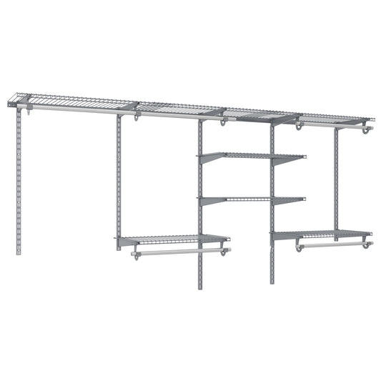 4-8 Feet Closet Organizer With Hanging Rod, Gray Coat Racks & Hall Trees Gray at Gallery Canada
