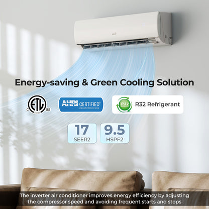 11500 BTU 115V Mini Split AC, Heat Pump, Wifi, White Mini Split Air Conditioners at Gallery Canada