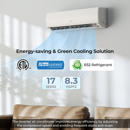11500 BTU 208/230V Mini Split Air Conditioner, Heater Pump System, White Mini Split Air Conditioners at Gallery Canada