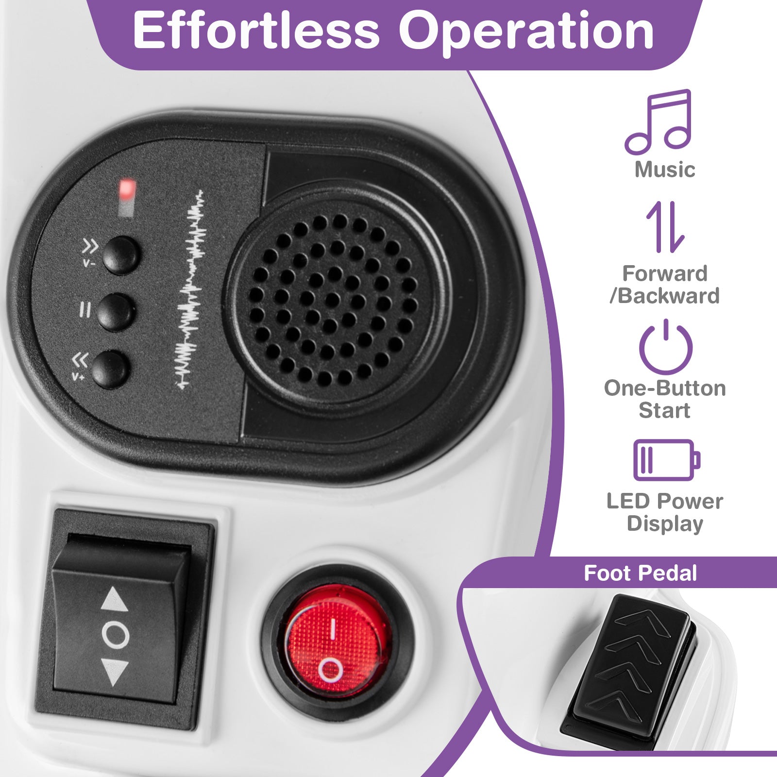 12V Unicorn Ride on Toy with Training Wheels and Horse Riding Mode, Rose Red Powered Ride On Toys at Gallery Canada