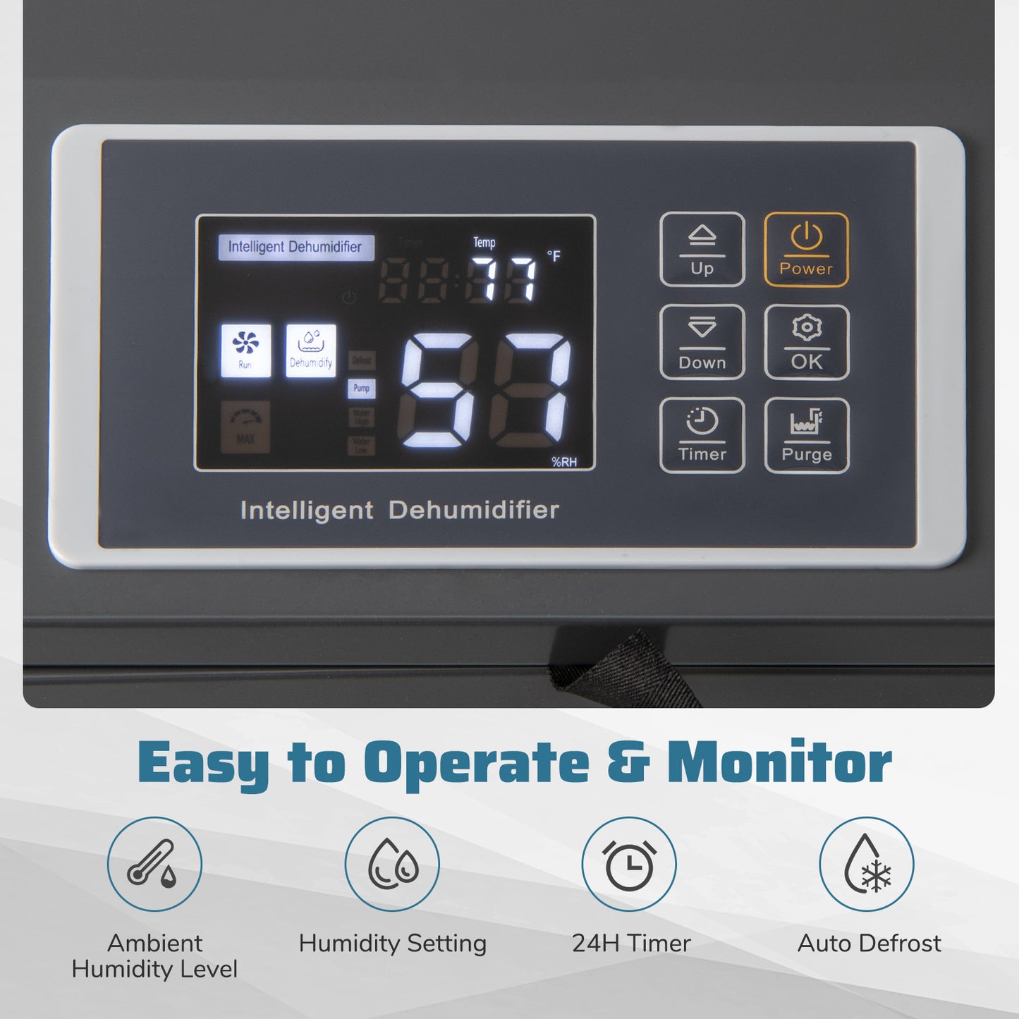 154 Pints Commercial Dehumidifier with Pump and Drain Hoses, White Dehumidifiers at Gallery Canada