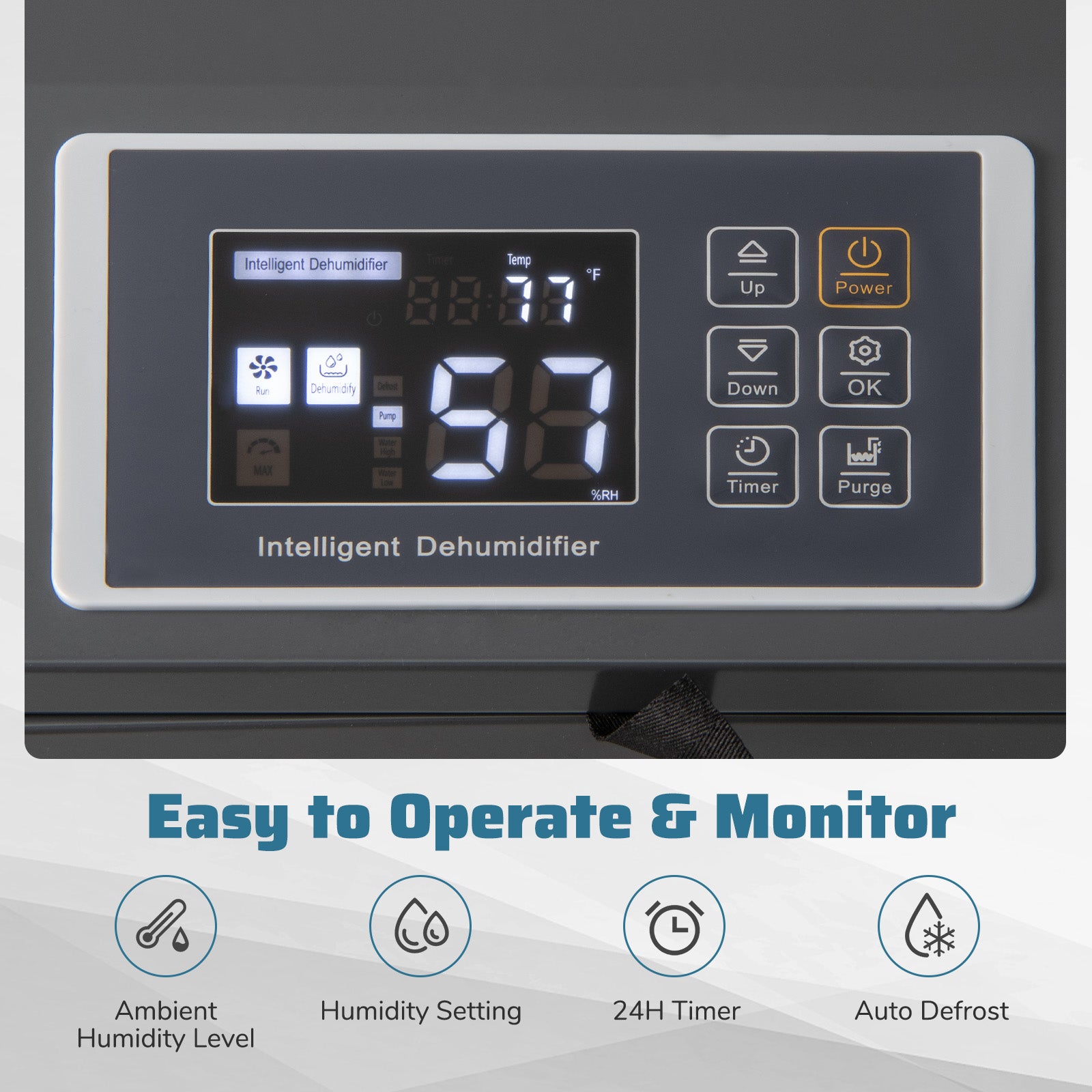 154 Pints Commercial Dehumidifier with Pump and Drain Hoses, White Dehumidifiers at Gallery Canada