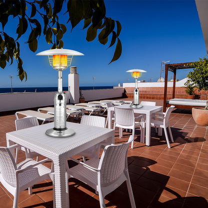 11,000 BTU Portable Tabletop Patio Propane Heater, Silver Patio Heaters at Gallery Canada