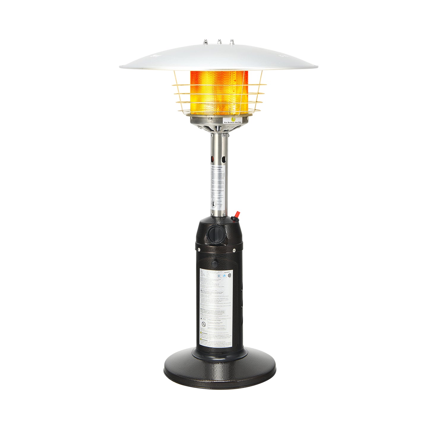 11,000 BTU Portable Tabletop Propane Patio Heater, Black Patio Heaters Black at Gallery Canada
