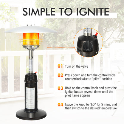 11 000 BTU Portable Tabletop Propane Patio Standing Heater, Black Patio Heaters at Gallery Canada