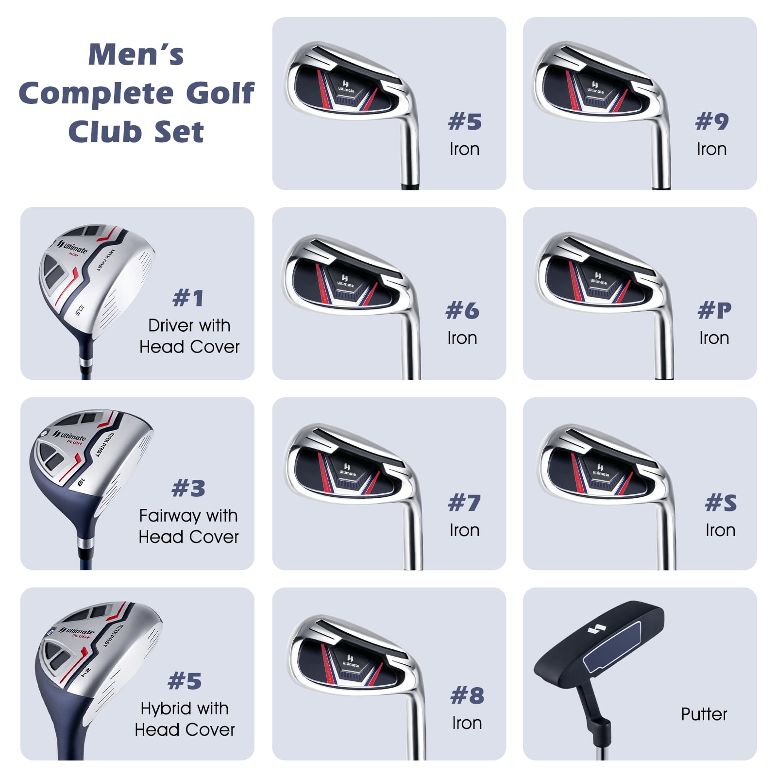 Complete Golf Club Package Set, 11 Pieces, Blue Golf at Gallery Canada