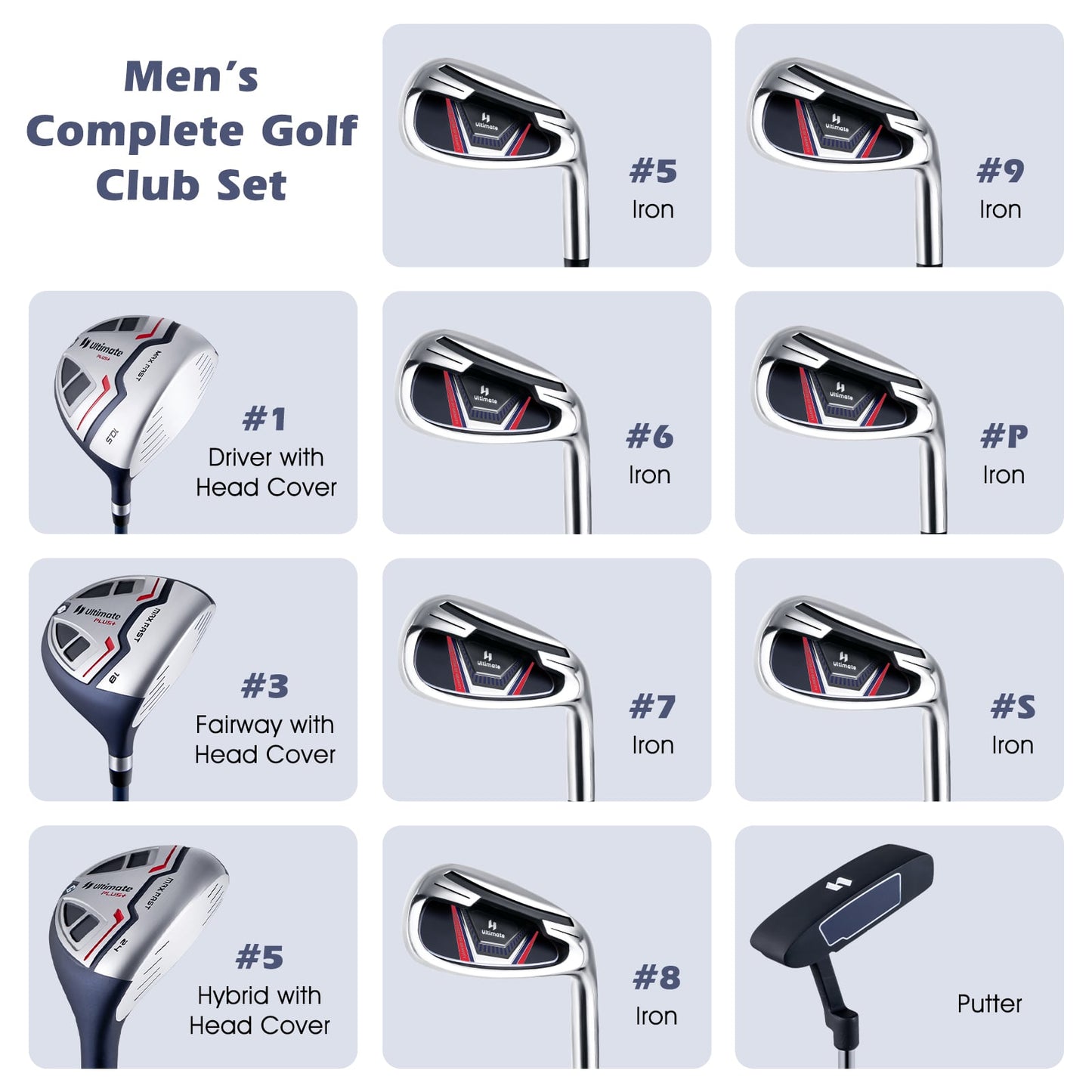 Complete Golf Club Package Set, 11 Pieces, Blue Golf at Gallery Canada