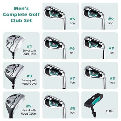 11 Piece Golf Club Set, Green Golf at Gallery Canada