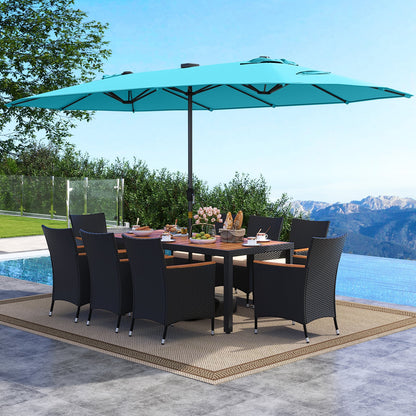 11 Piece Patio Dining Set, Beige, Turquoise Patio Dining Sets at Gallery Canada