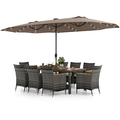 Patio Dining Set, 11 Pieces, 15 Feet, Tan Patio Dining Sets at Gallery Canada