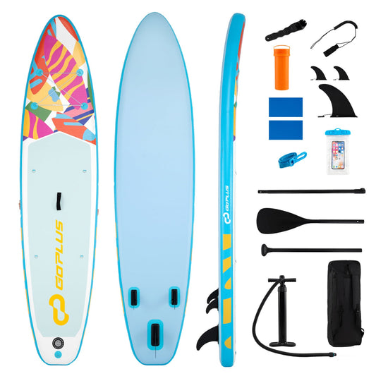 11' Inflatable Stand Up Paddle Board, With Backpack, Blue Surfing Blue at Gallery Canada