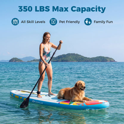 11' Inflatable Stand Up Paddle Board, With Backpack, Blue Surfing at Gallery Canada