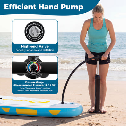 11' Inflatable Stand Up Paddle Board, With Backpack, Blue Surfing at Gallery Canada